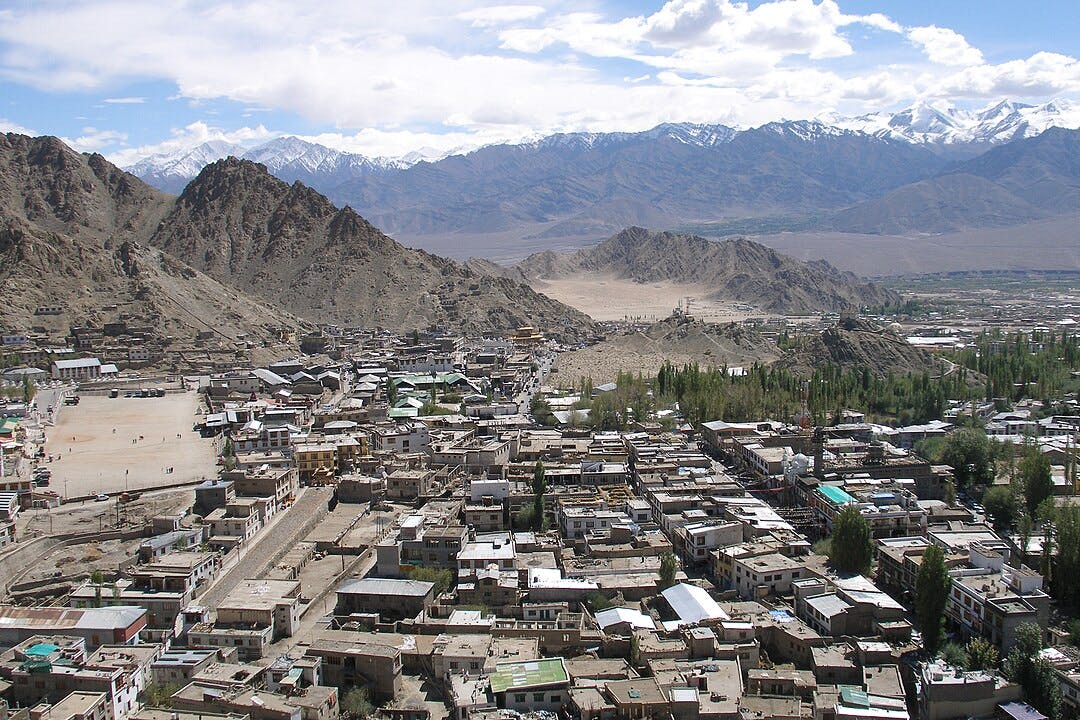Leh from a hilltop