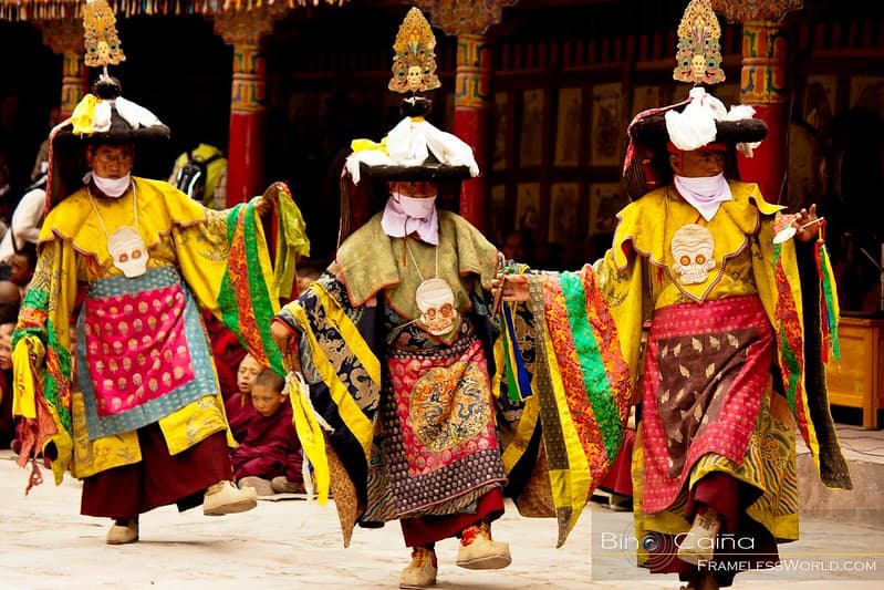 monks dancing