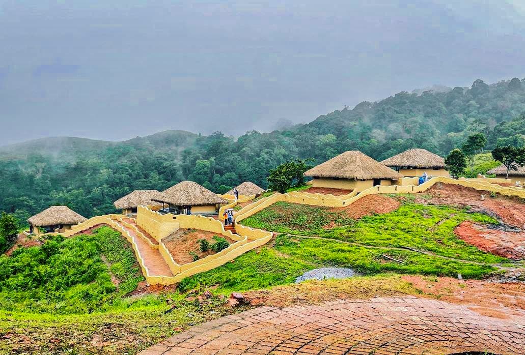 A captivating view of the En Ooru Tribal Village in Wayanad