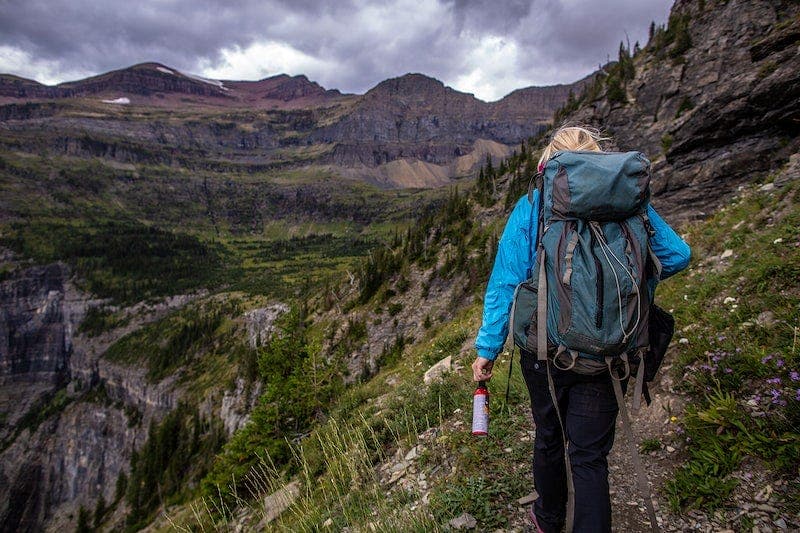 Man with a backpack