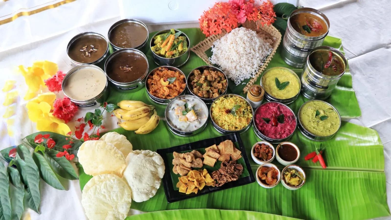 Kerala Sadhya, a special veg meal