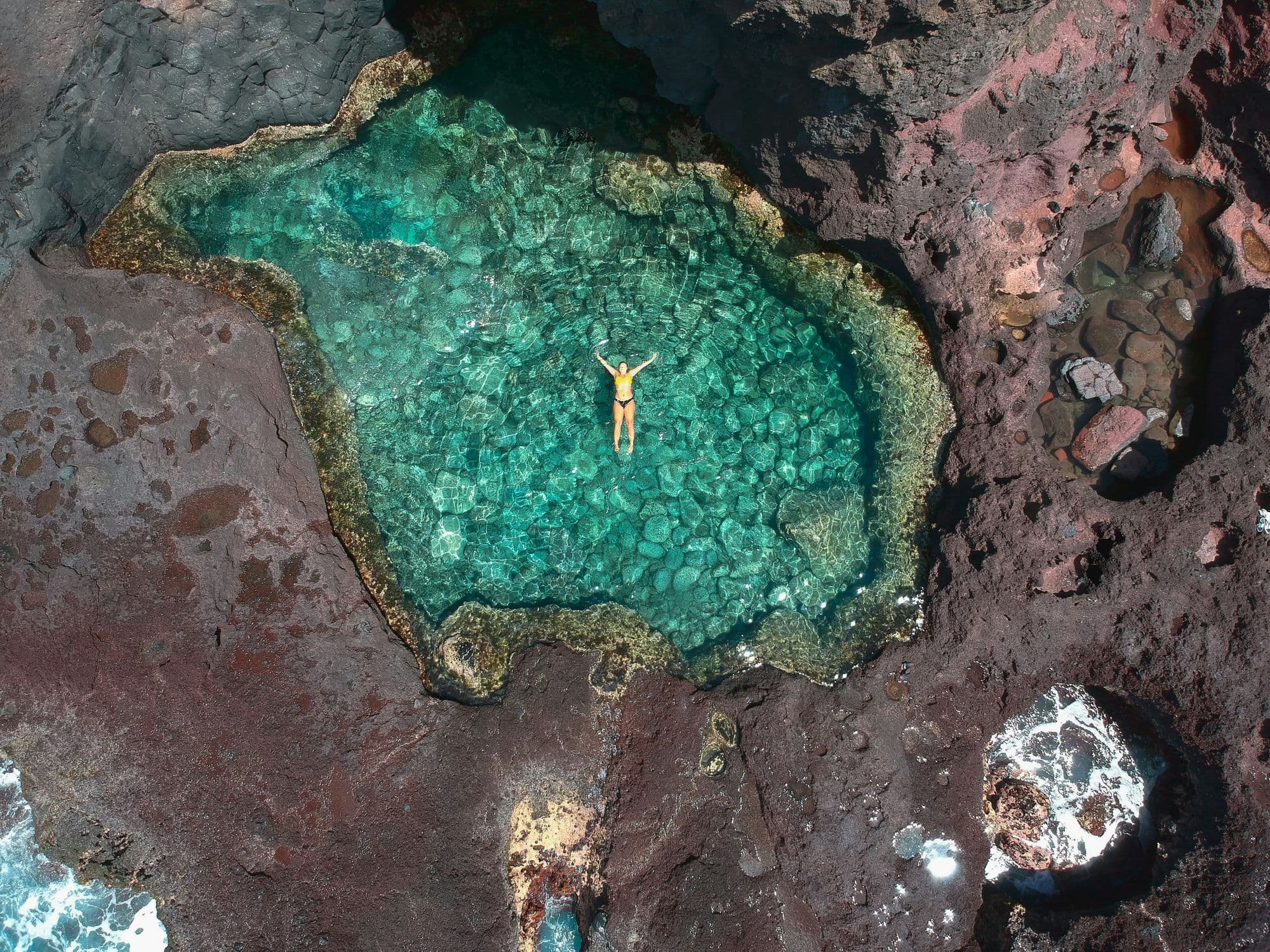 drone view of the Emerald Pool