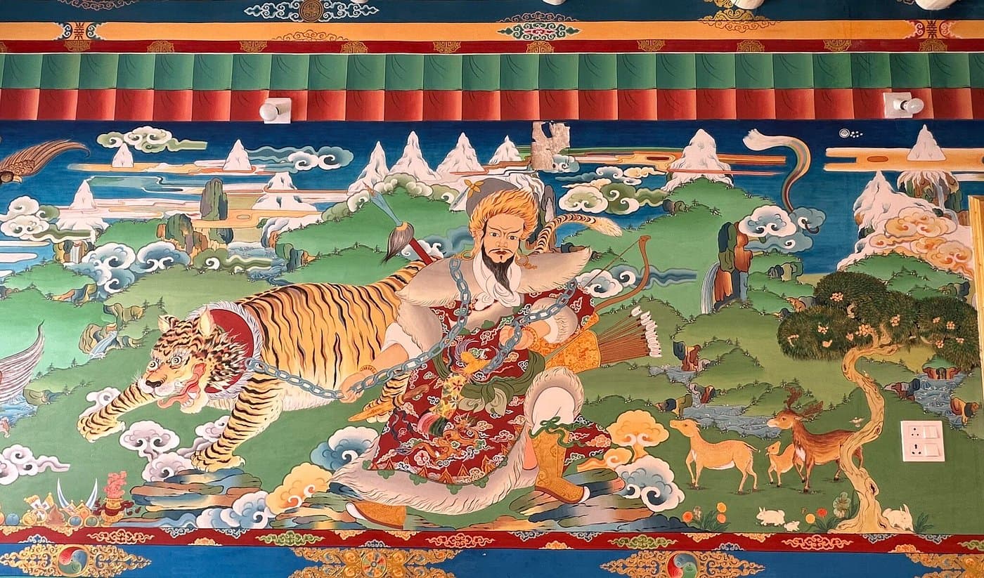 mural at thiksey monastery