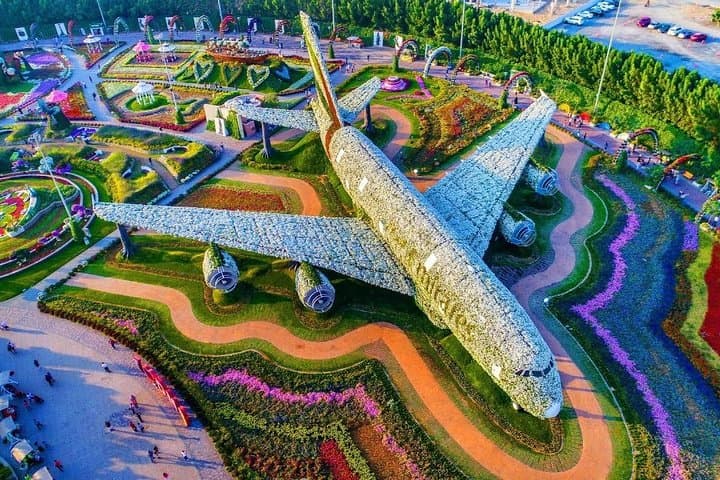 The airplane in Miracle Garden