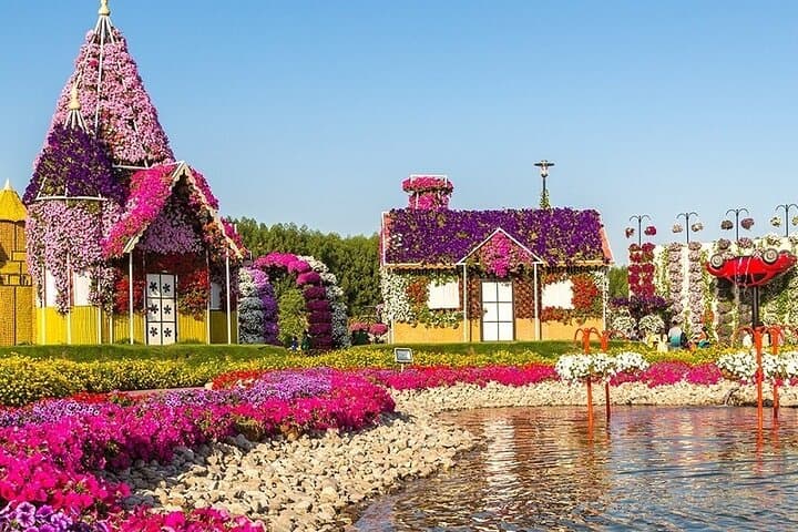 Houses decorated in blooms