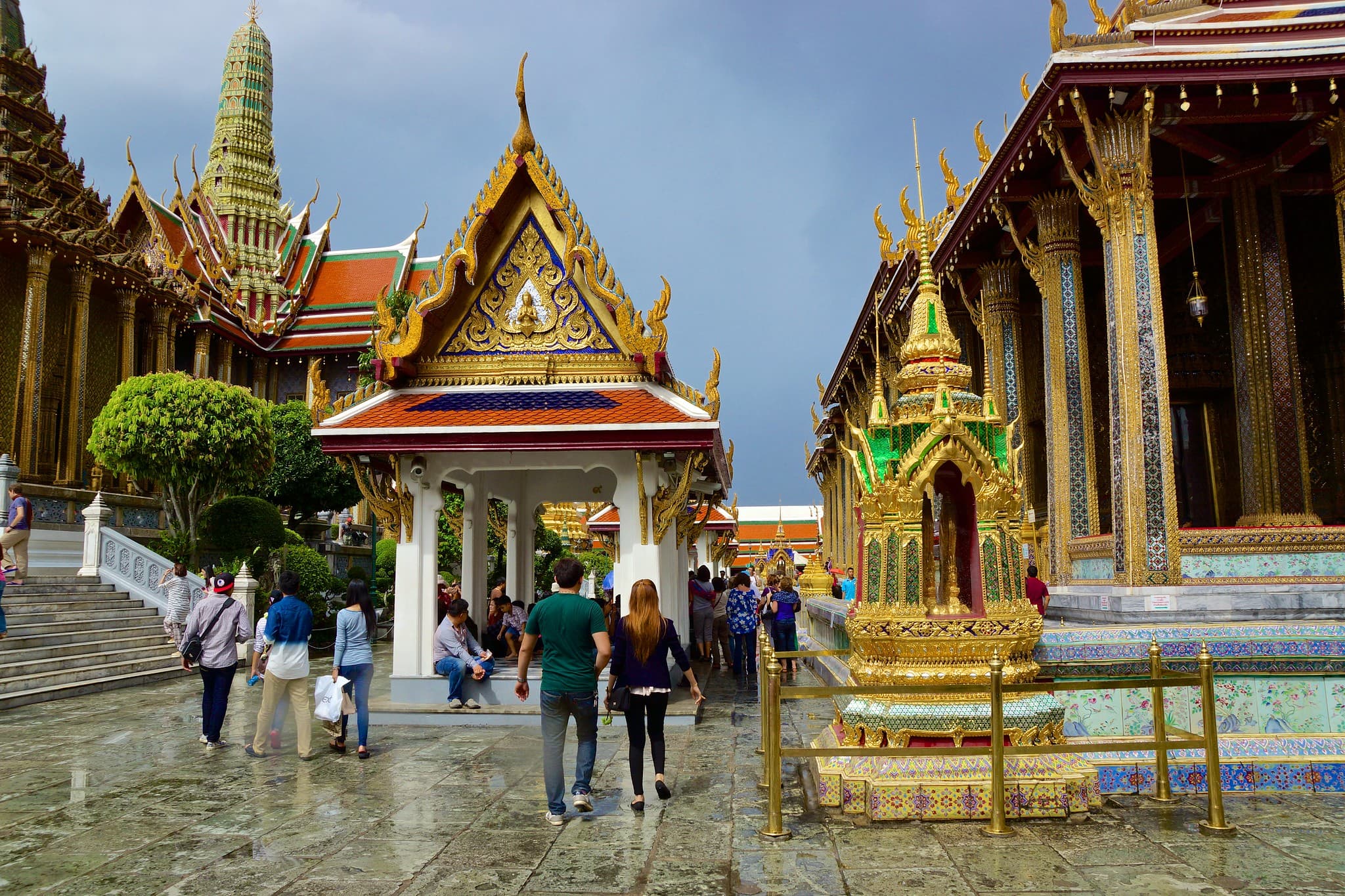 Tourist visiting the palace