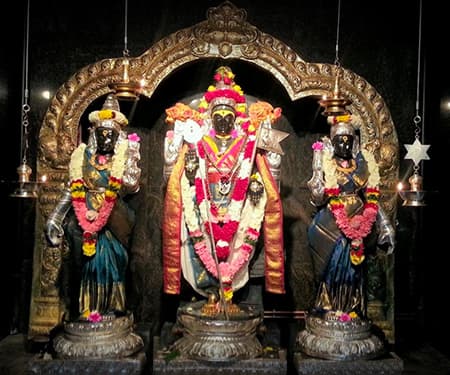 Lord Muruga and his wife's idol in Kurinji Temple