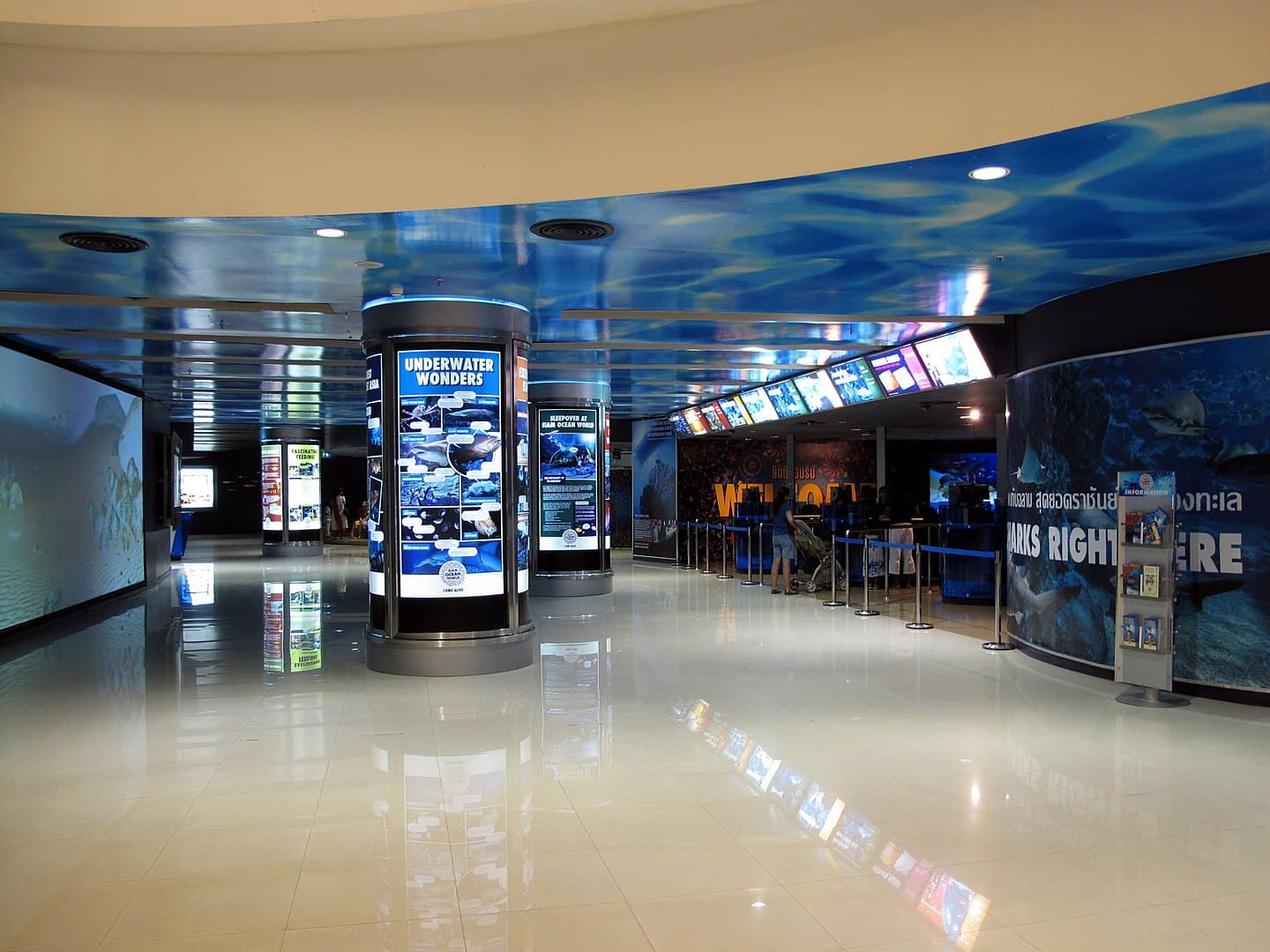 Lobby area of the ocean world