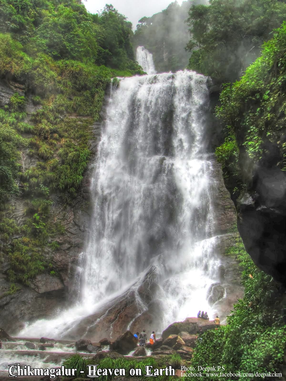 Close up view of Hebbe Falls