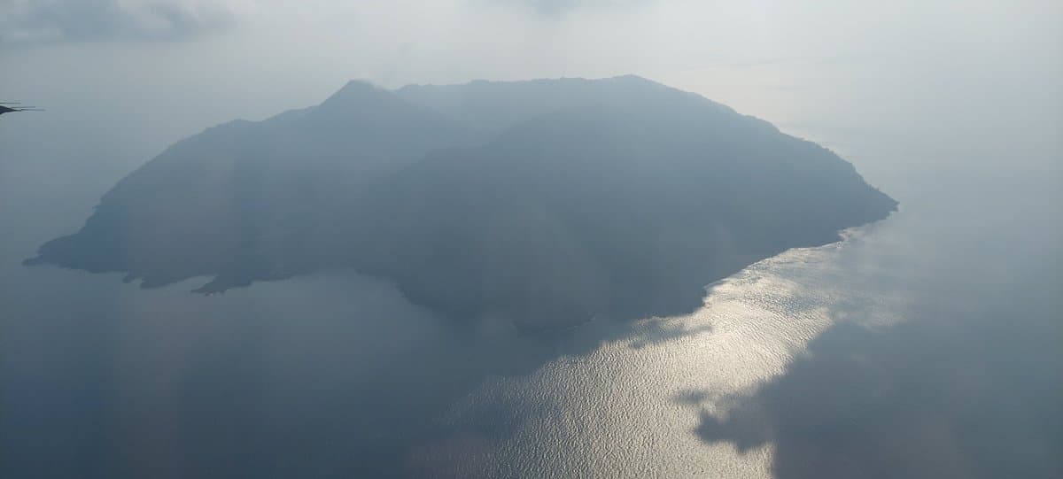 Barren Island's volcano. 