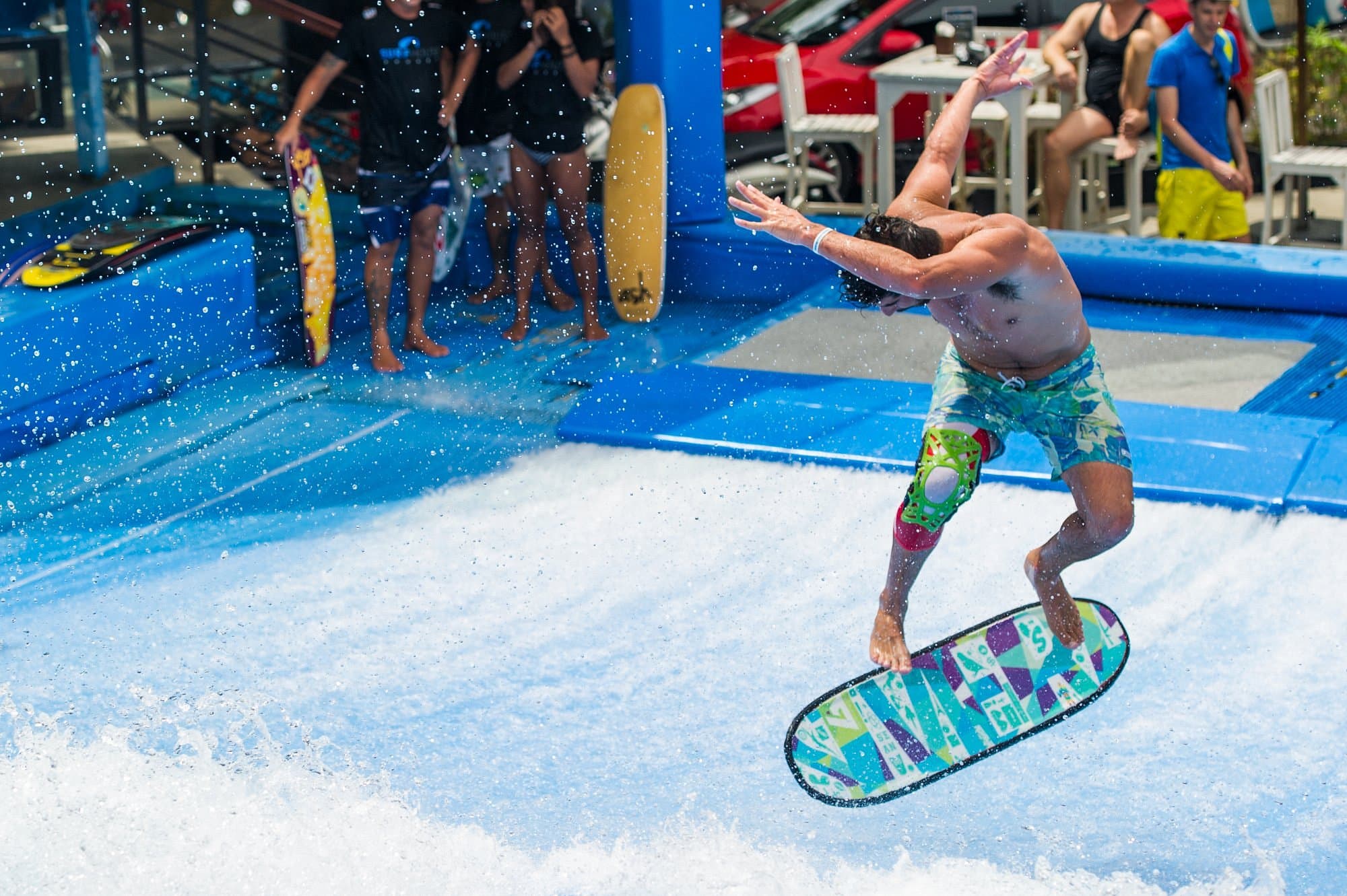 A man surfing