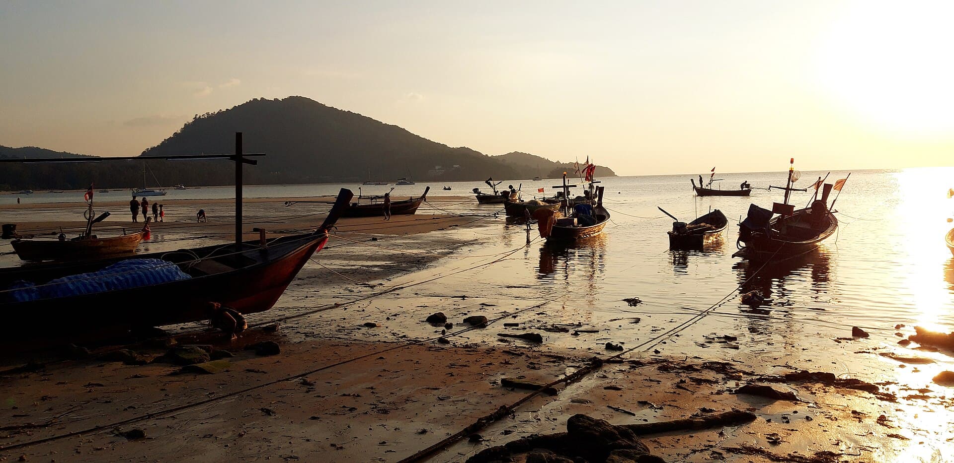 Sunset view of the beach 