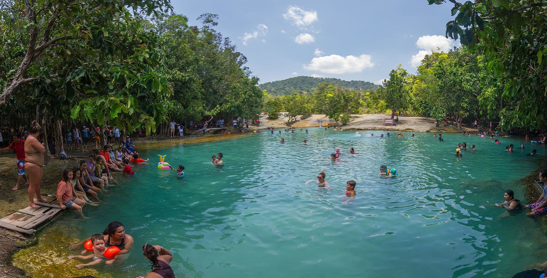 People enjoying at Emerald Pool