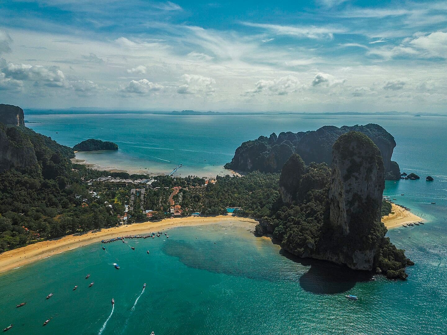 Ariel view of the beach