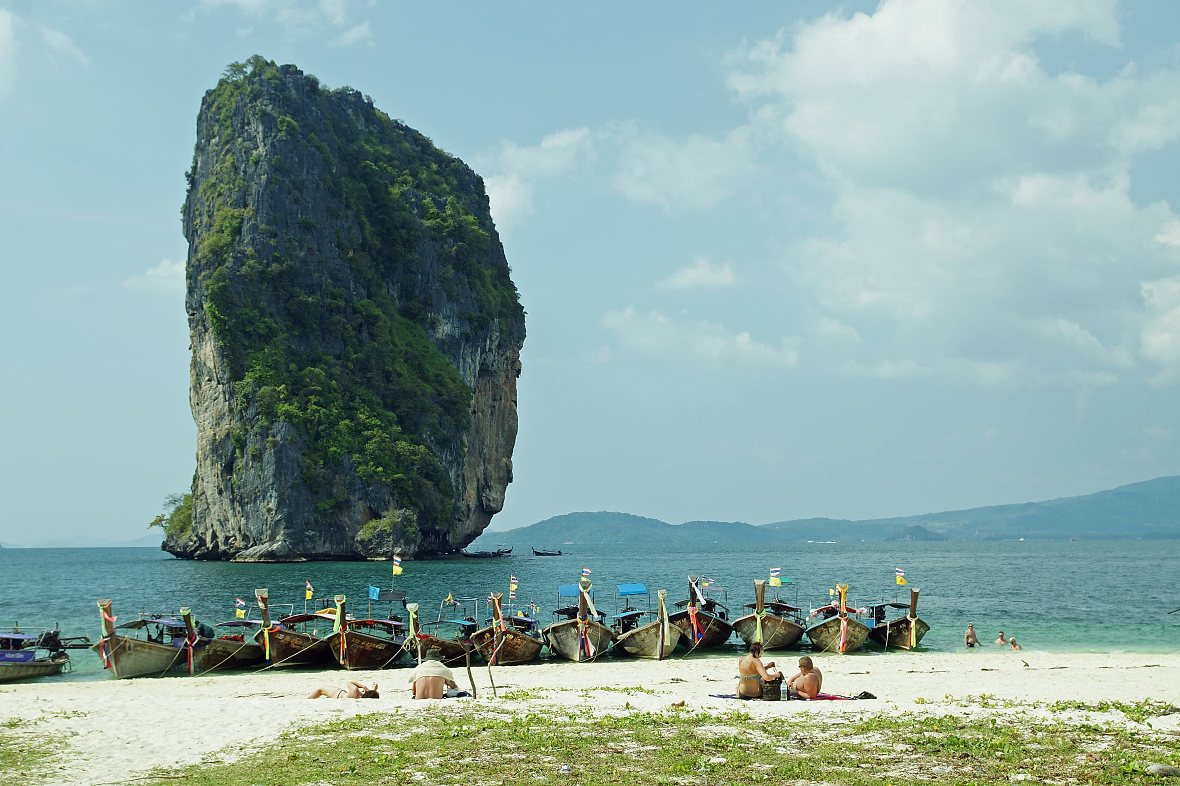 Long tail boats at Koh Poda