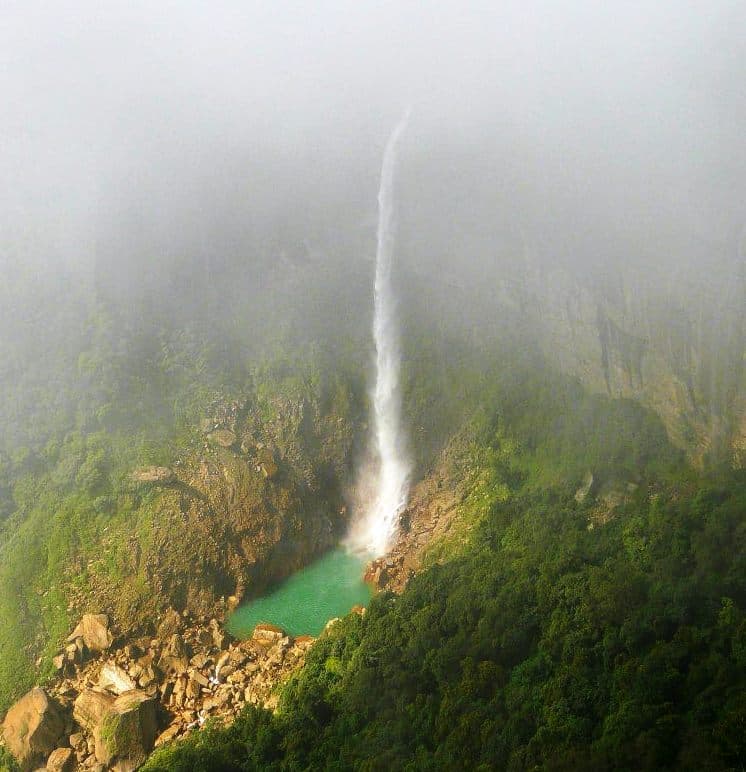 NohKaLikai Waterfalls in monsoon