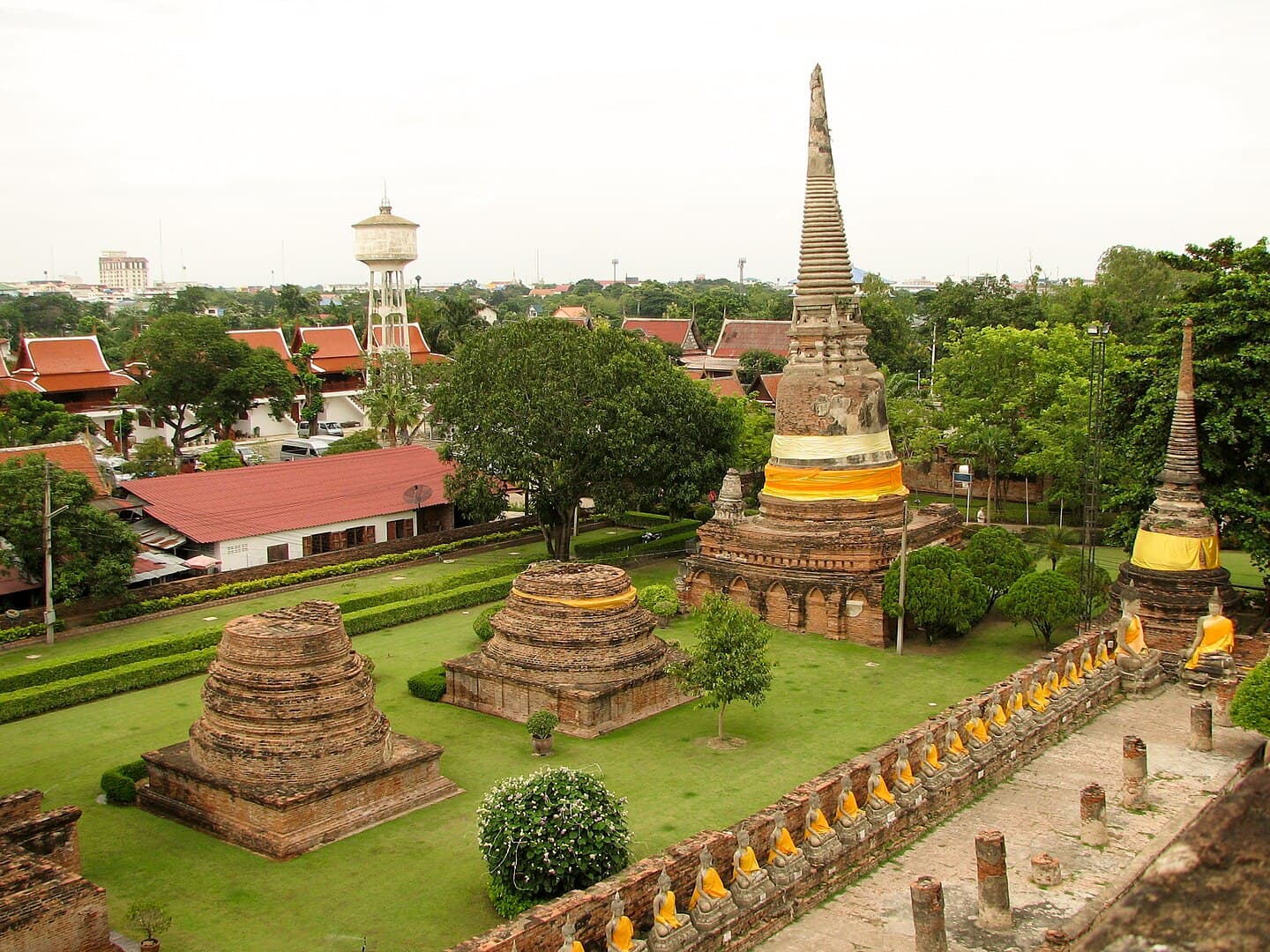 Wat Chai Mongkhon ariel view