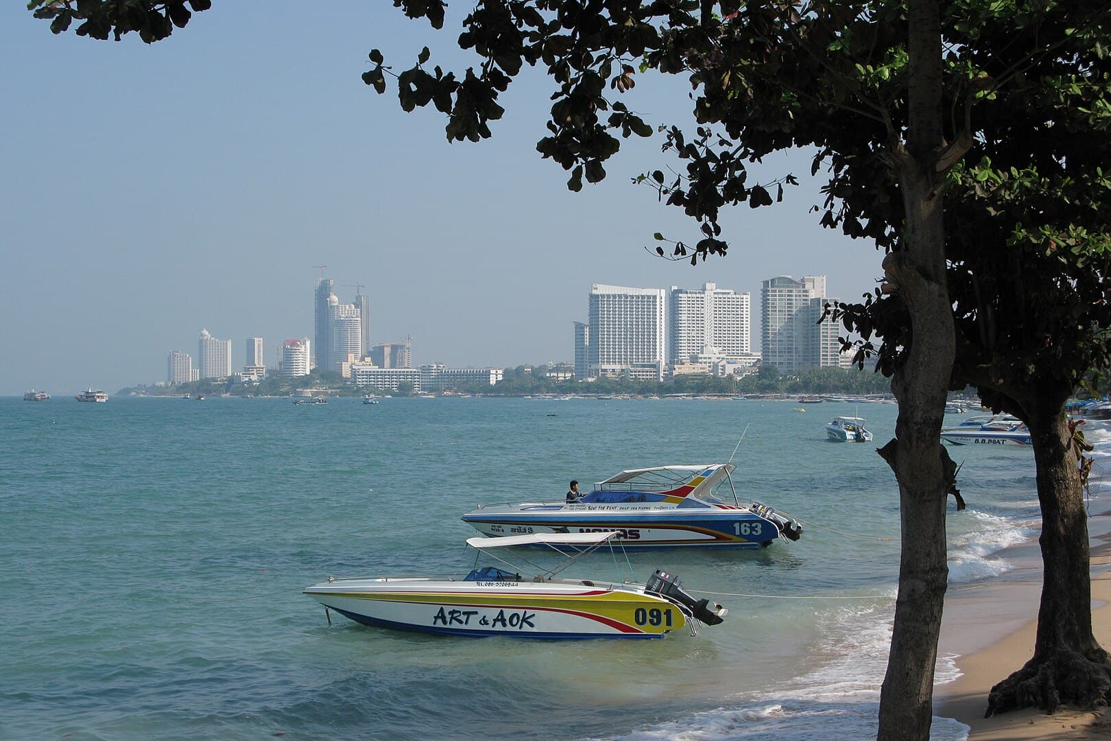 Boats at Pattaya Beach