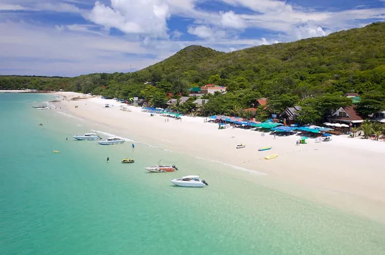 Drone view of Coral Island