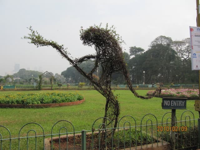 View of Hanging Garden of Mumbai