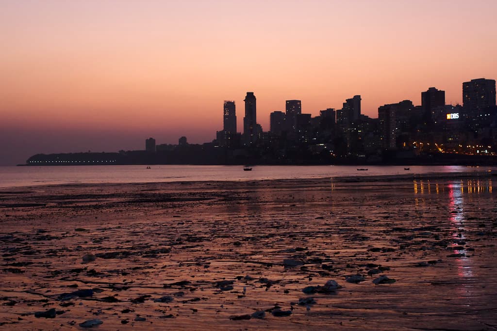 Sunset view from Chowpatty Beach