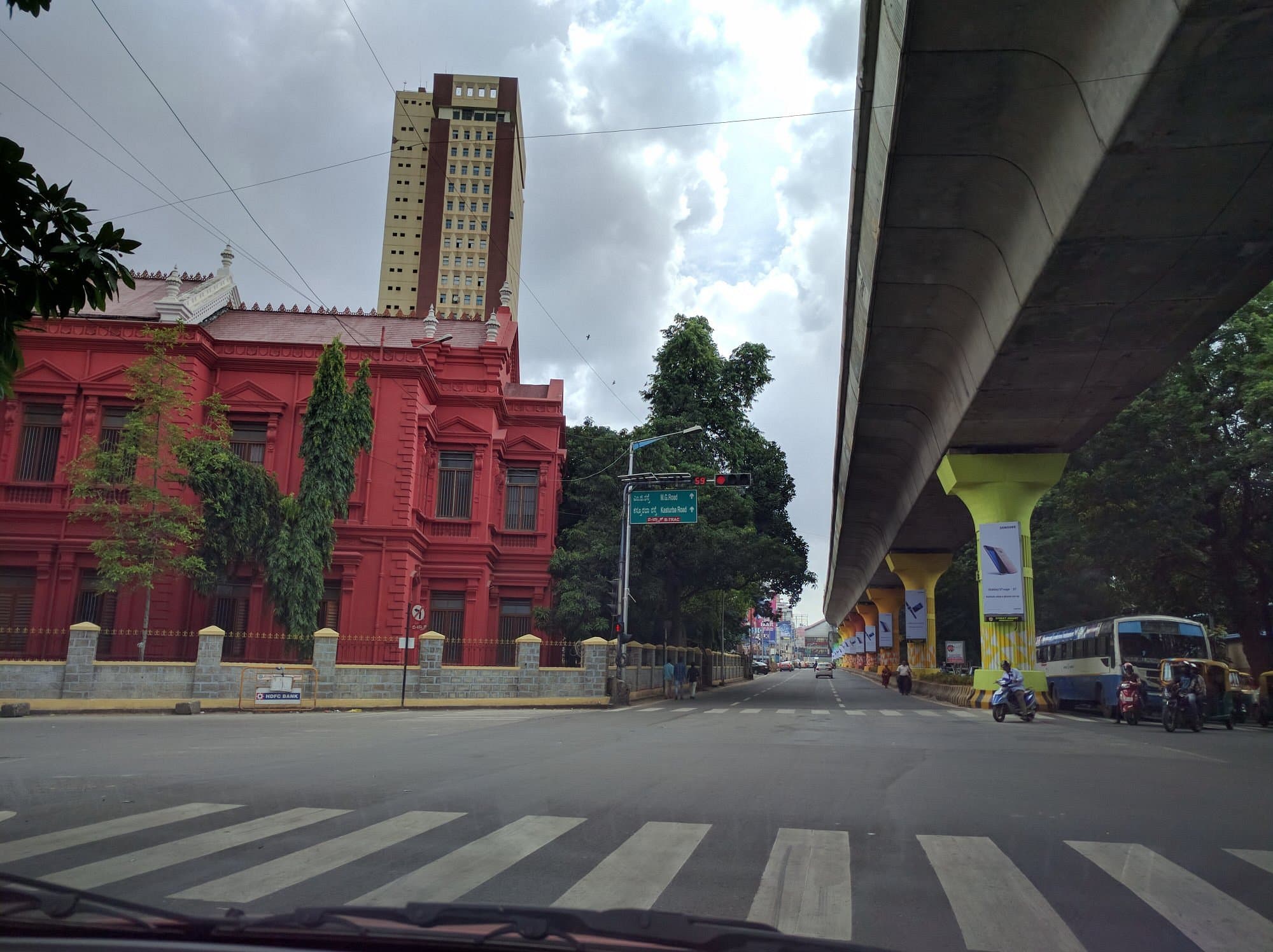 Empty street at MG Road