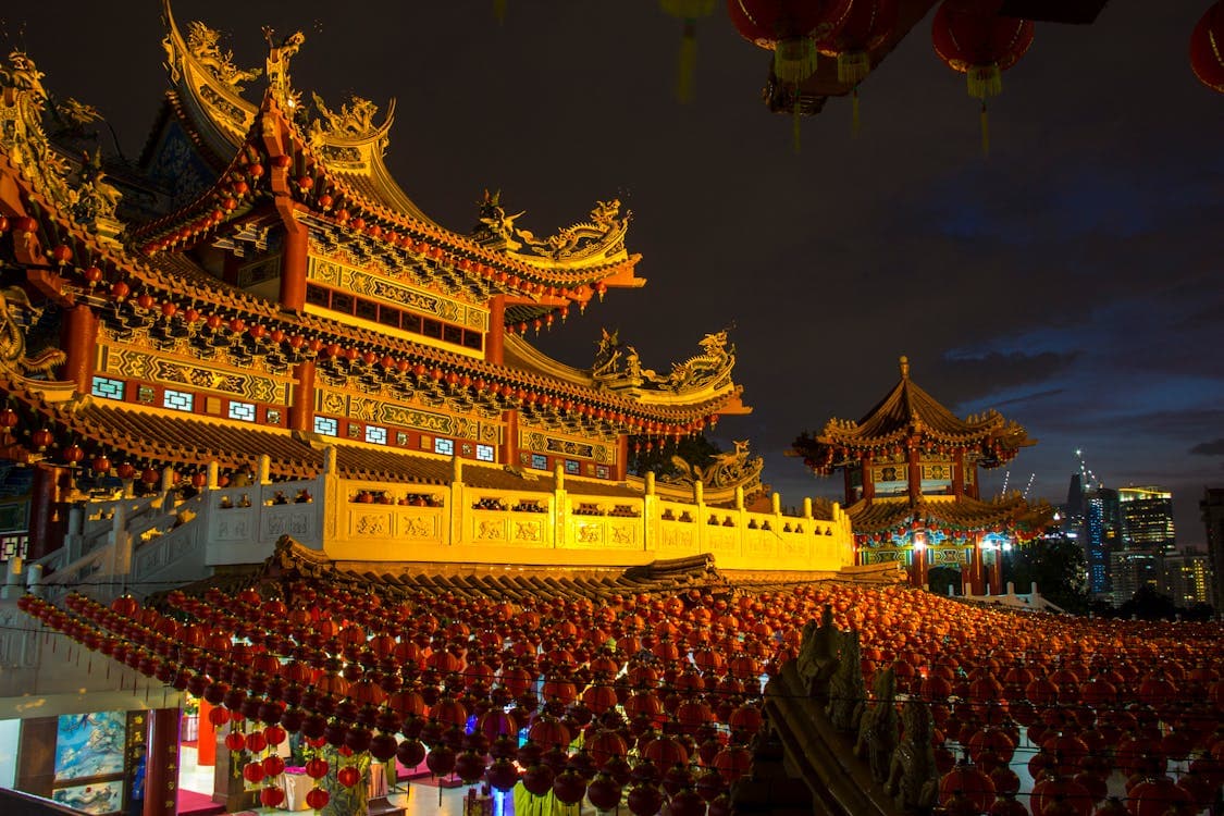 Night view of Tabo Monastery