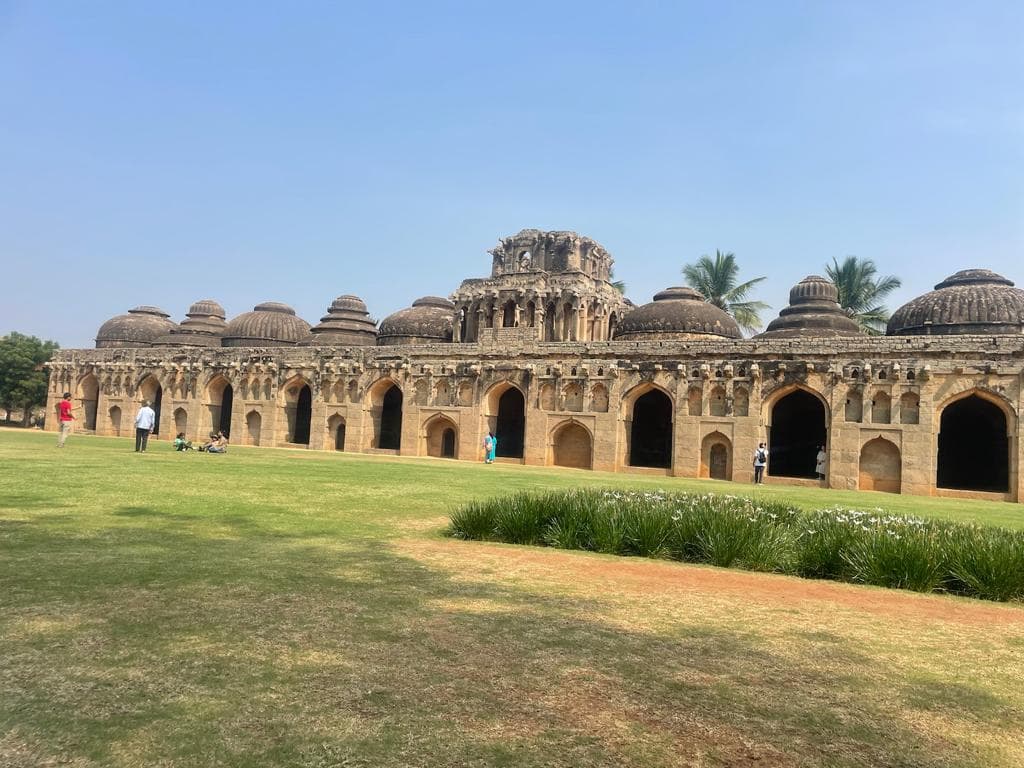 View of elephant stables