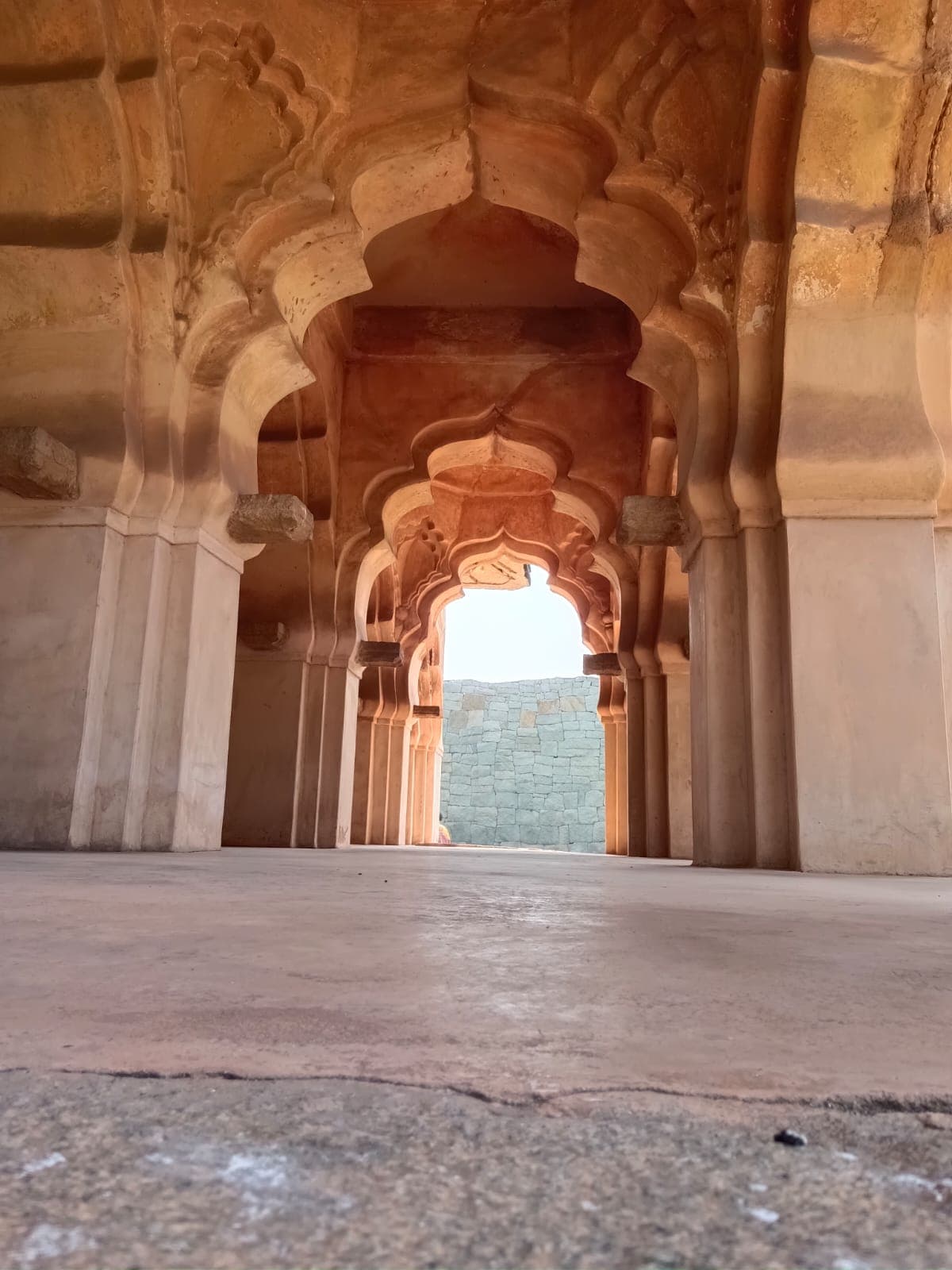 View from the inside of Lotus Mahal