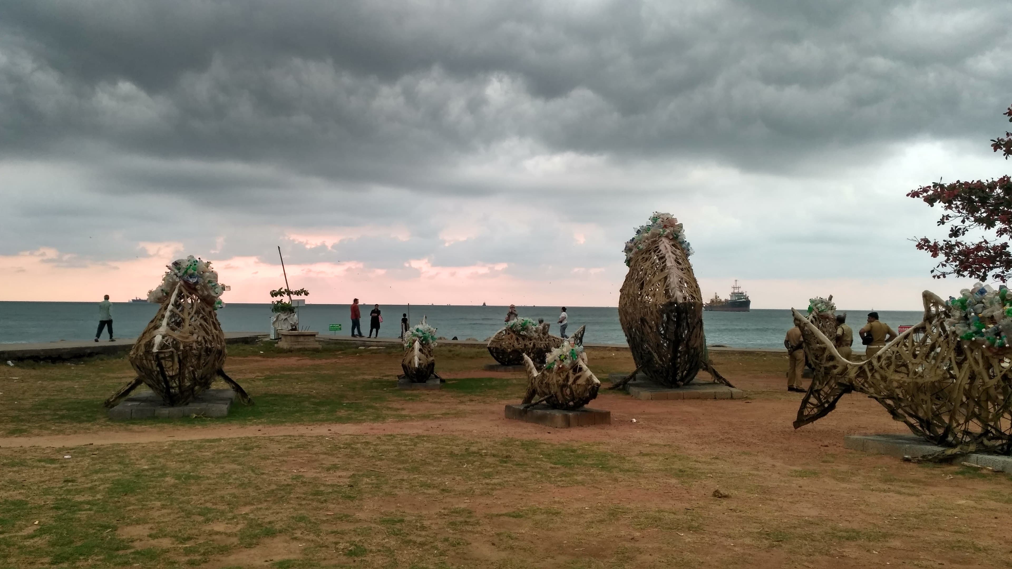 Muziris Biennale at a beach