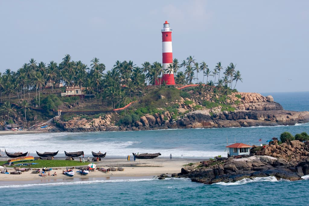 Beach view of Alleppey Lighthouse