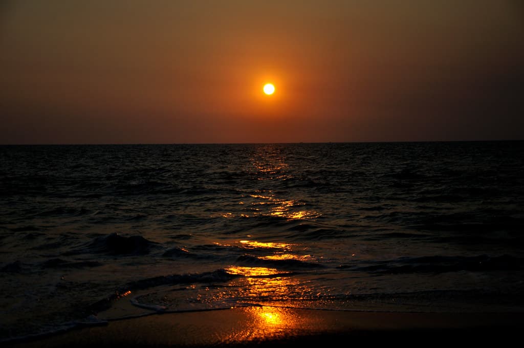 Sunset view from Alleppey Beach