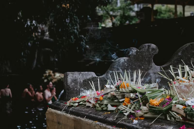 Devotees at Tirta Empul water temple