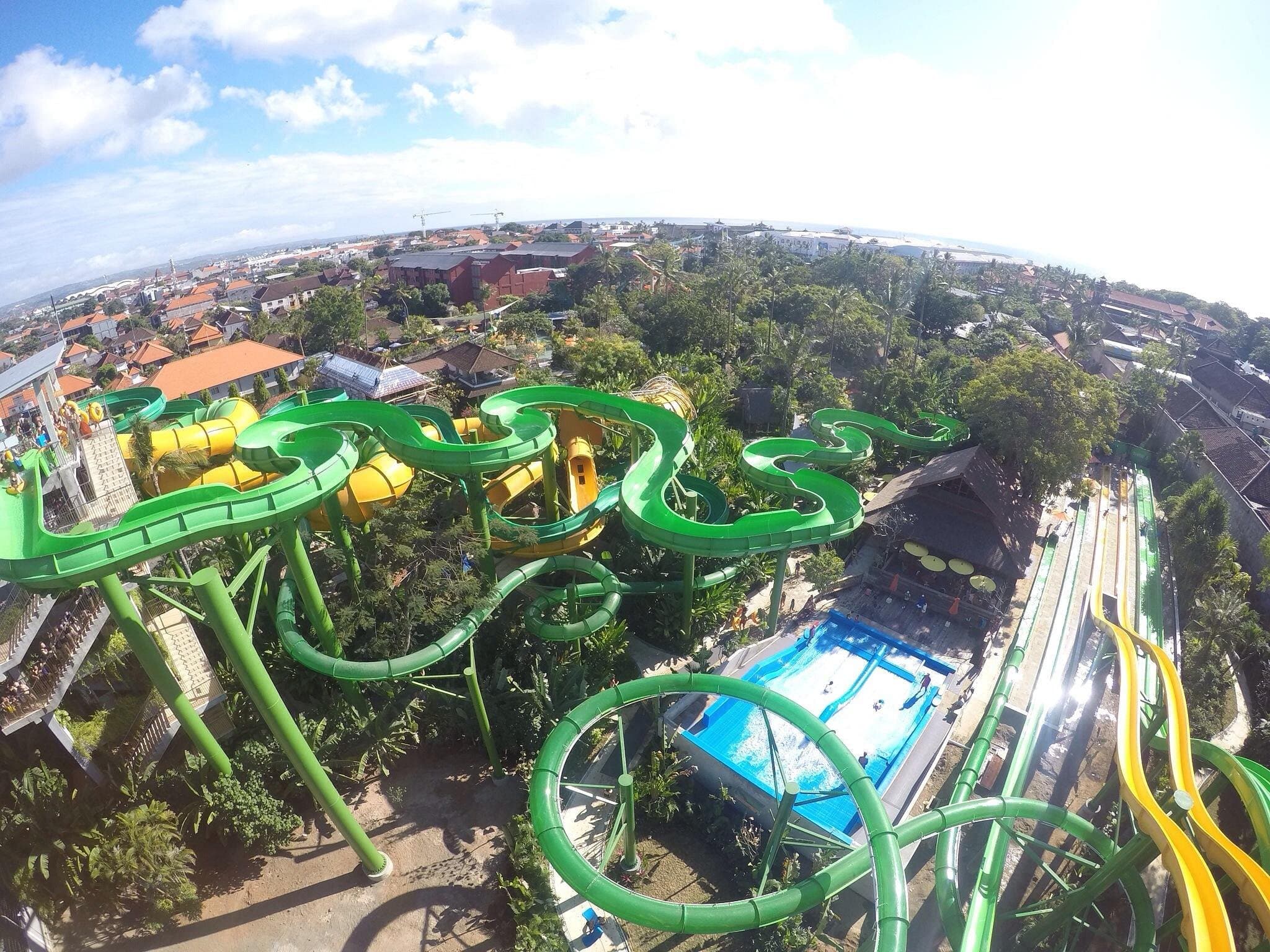 Tropical landscape at Waterbom Bali