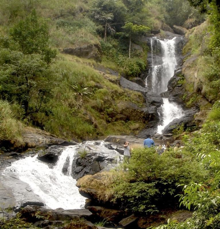 Closer view of Iruppu Falls