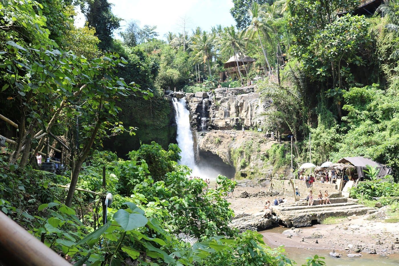Rock pool at the base of Tegenungan Waterfall
