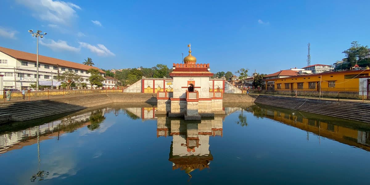 Distance view of Omkareshwara Temple