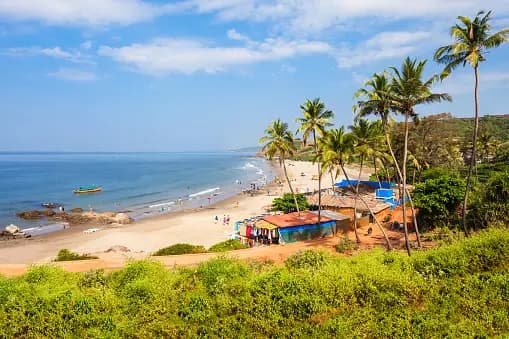 Aerial view of Baga Beach