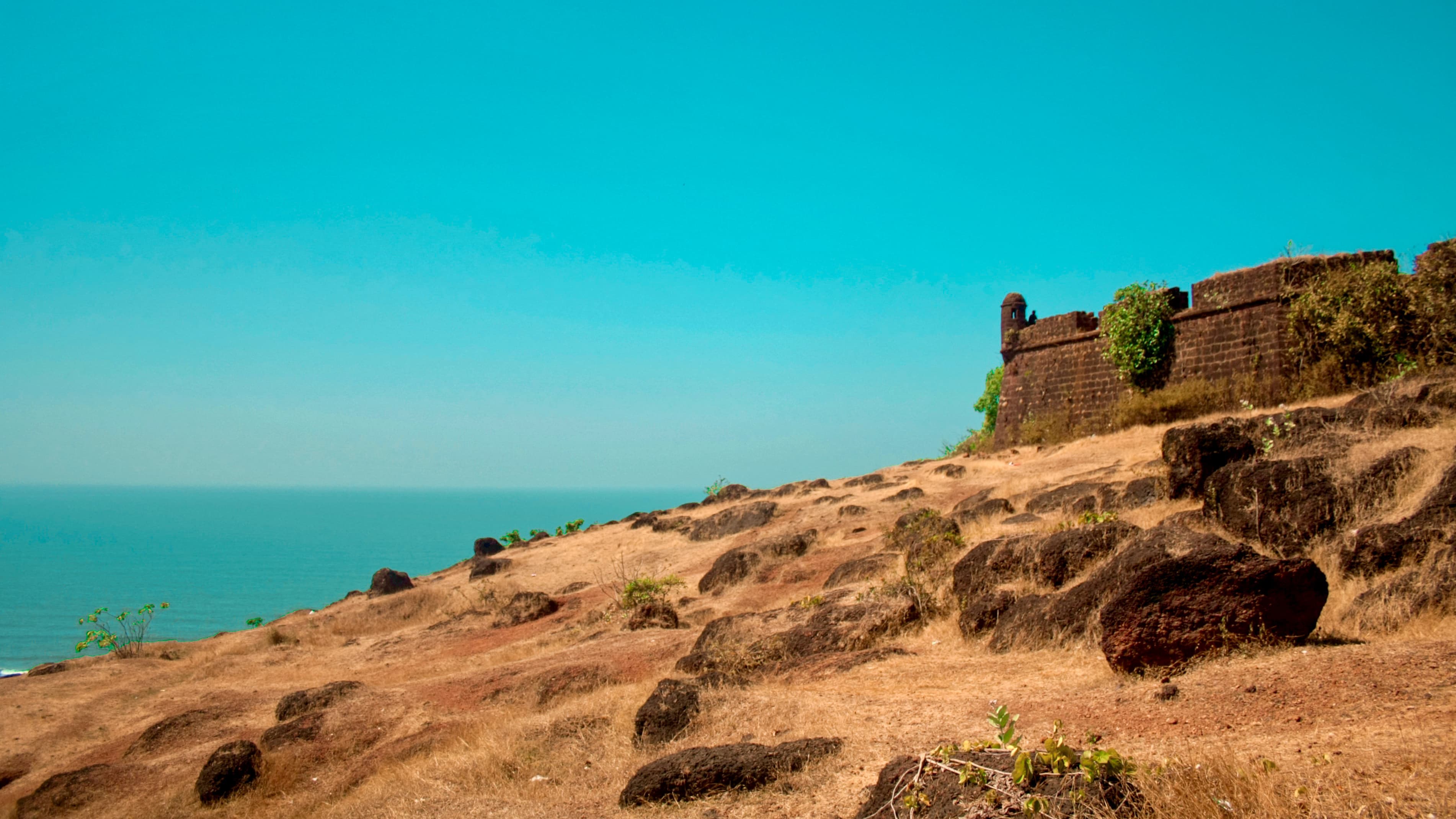 Mid-day view of chapora fort