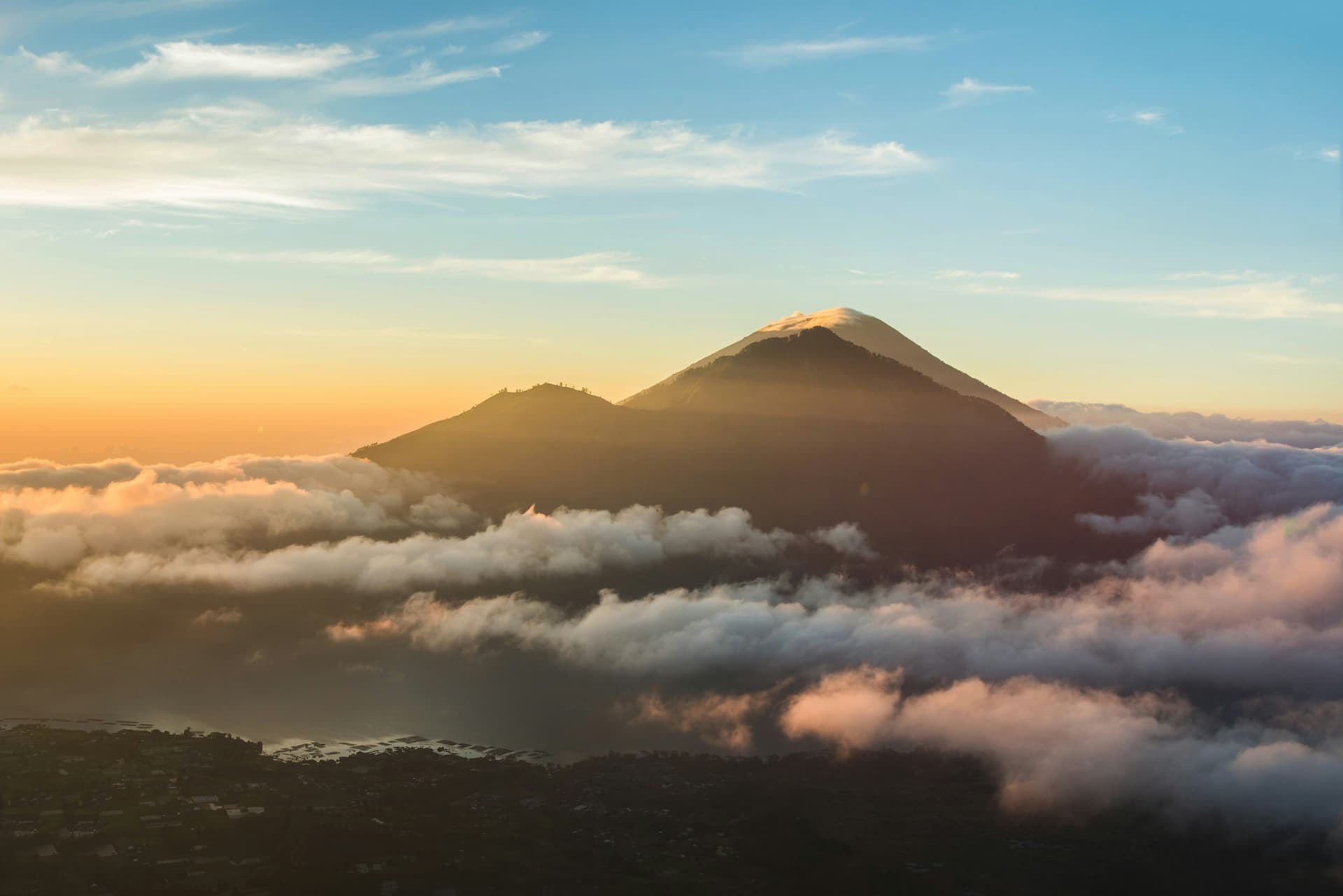 Panoramic view from Mount Batur