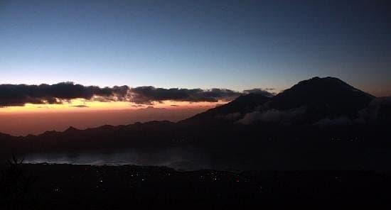 View of Mount Batur and Lake Batur