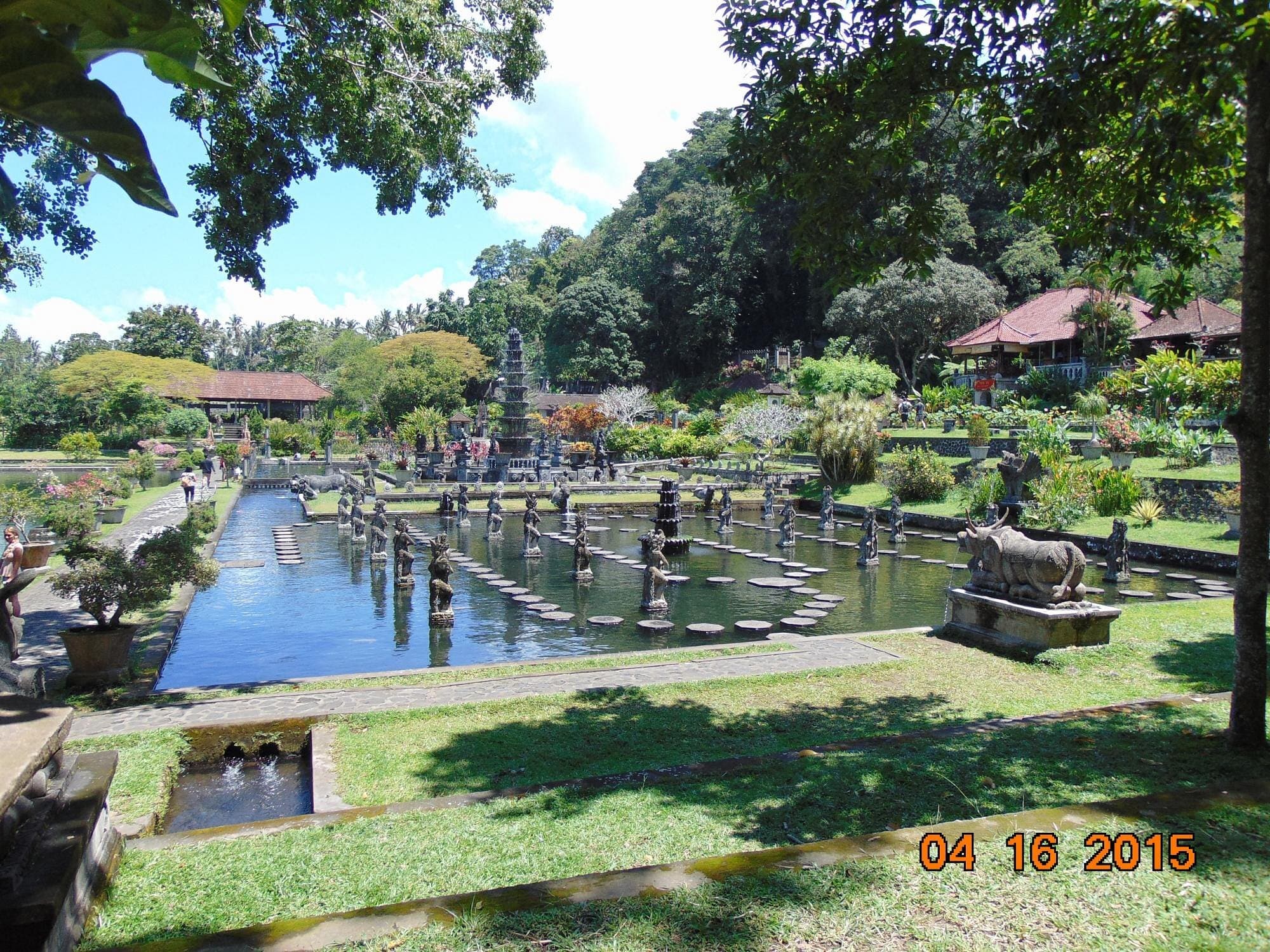 Scenic view of Tirta Gangga water palace