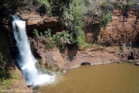 View of Harvalem Waterfalls