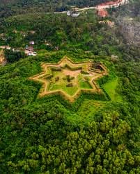 Aerial view of Manjarabad Fort