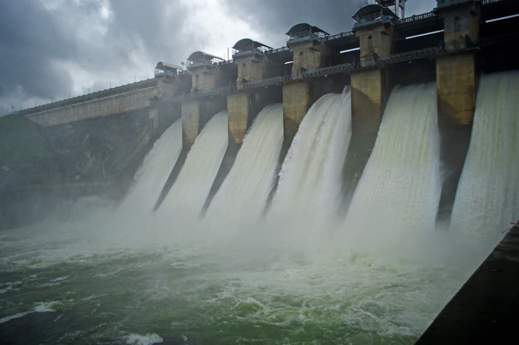 Water flow in Hemavathi Reservoir