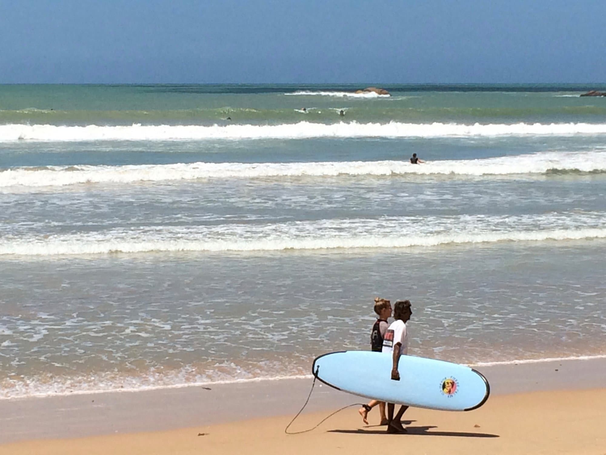 Surfing at Mirissa Beach