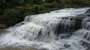 Closer view of Mookanamane Falls