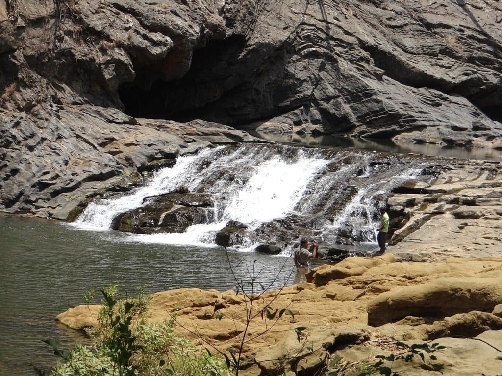 Trekking trail view of Mookanamane Falls