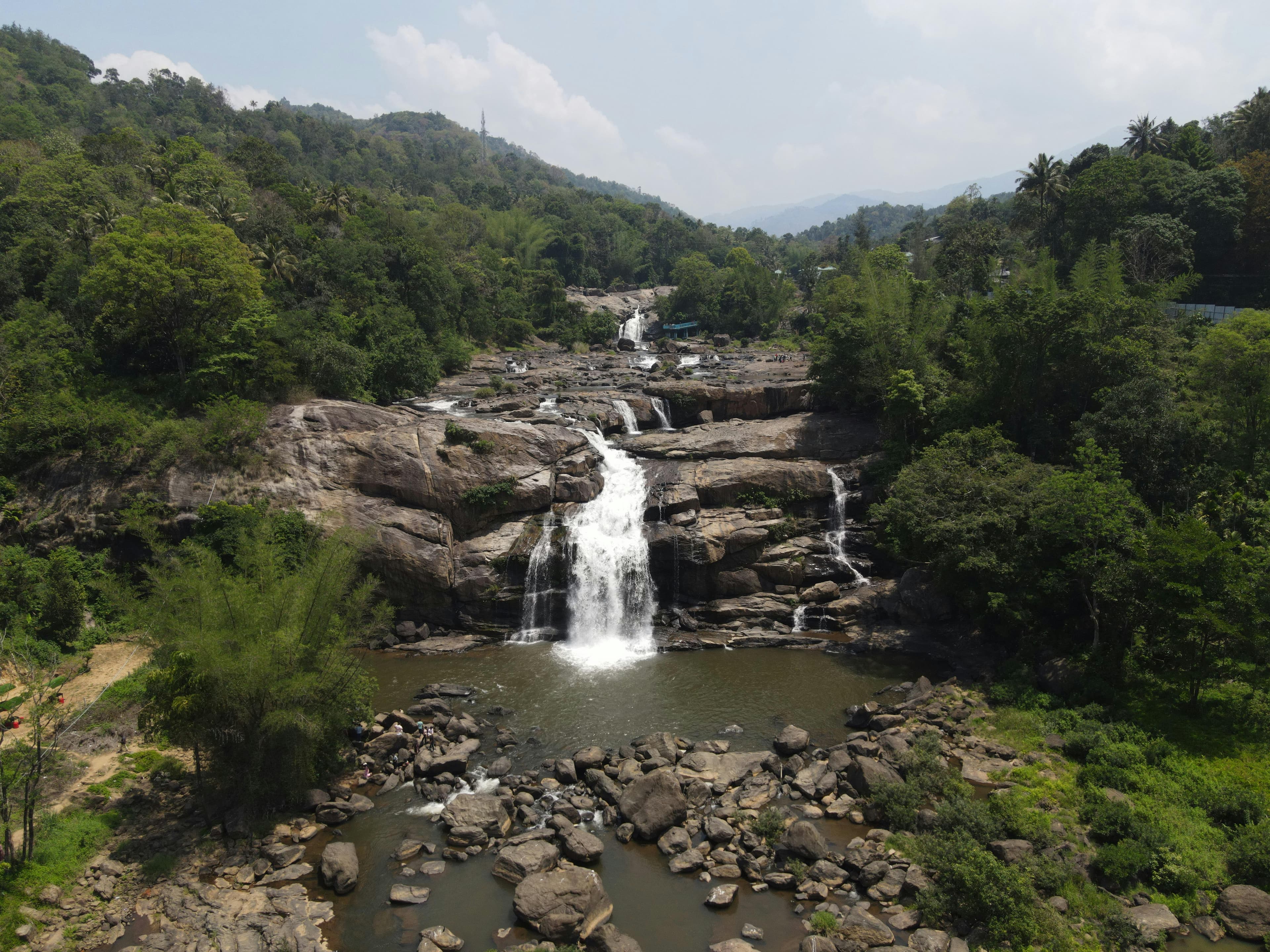 Ground view of Mookanamane Falls