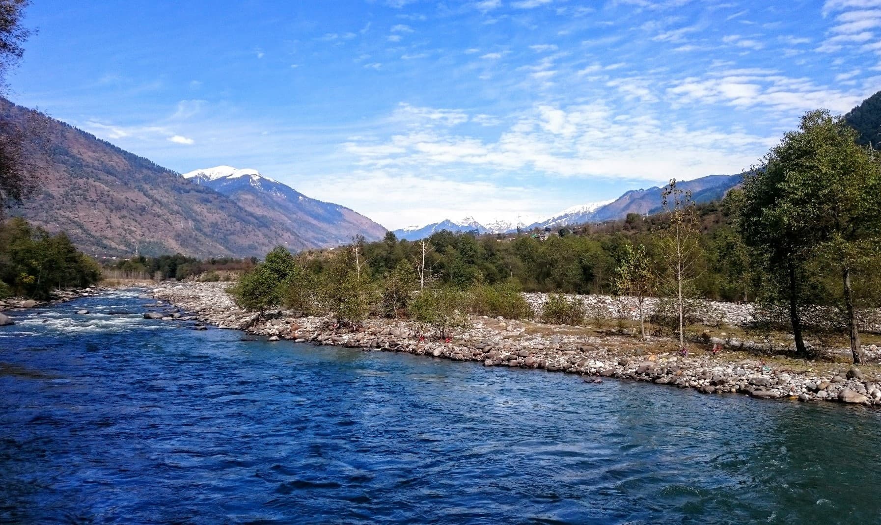 Beas River surrounded by lush greenery